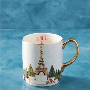 Anthropologie Christmas time in the city mug